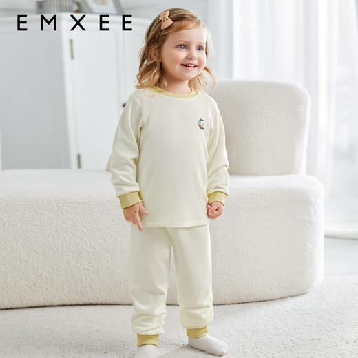 【宝宝服饰】嫚熙椰奶白低敏婴童长袖套装家居服套装 商品图0