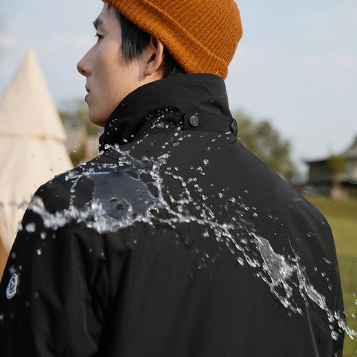 【三防面料】柒牌可拆连帽夹克男士2024秋冬新款百搭商务休闲外套	127K70890 商品图2