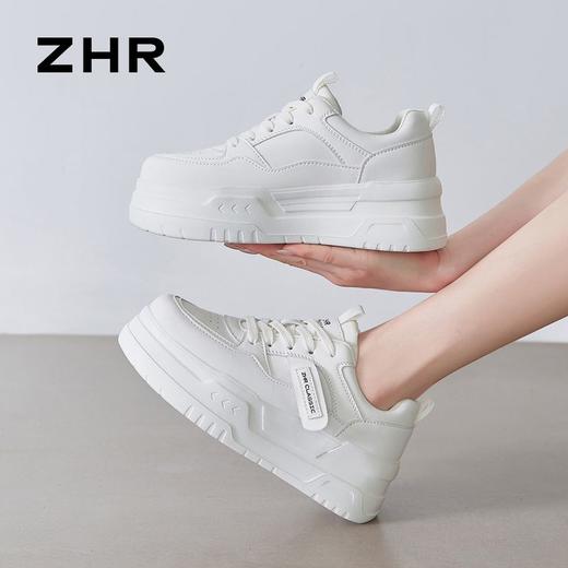 ZHR则则厚底小白鞋女2024夏季新款增高百搭运动休闲鞋软底板鞋女 商品图7