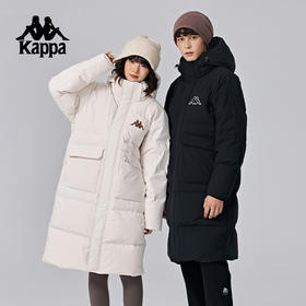 Kappa卡帕背靠背保暖羽绒服女款2024新款冬户外长款外套上衣男款K0EZ2YY08D