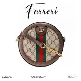 G家古驰 圆饼 单肩斜跨链条包