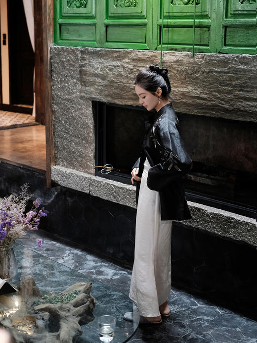 盛唐牡丹盛奢系列| 限量款| 高货-真丝重缎竹纹盘扣外套(特殊商品不退不换) 商品图6