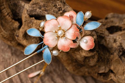 ｢一眼心动｣ 非遗苏绣手工缠花 耳饰/胸针/发簪发夹【耳饰无耳洞可备注需耳夹款】 商品图1