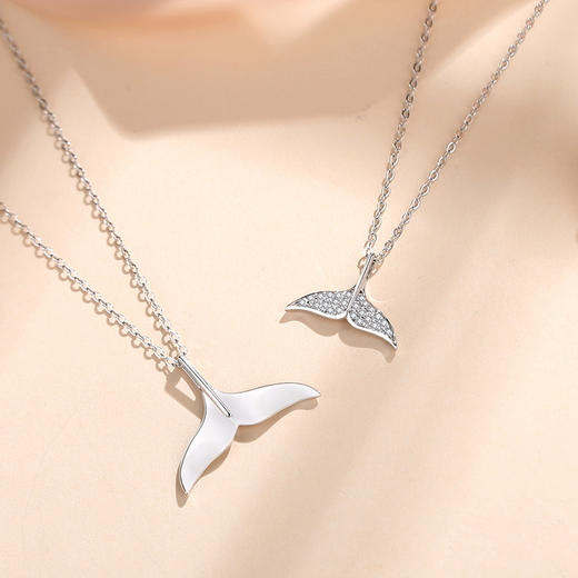 【余生有你】S925银美人鱼鱼尾情侣项链【JHY-N000872B】 商品图3