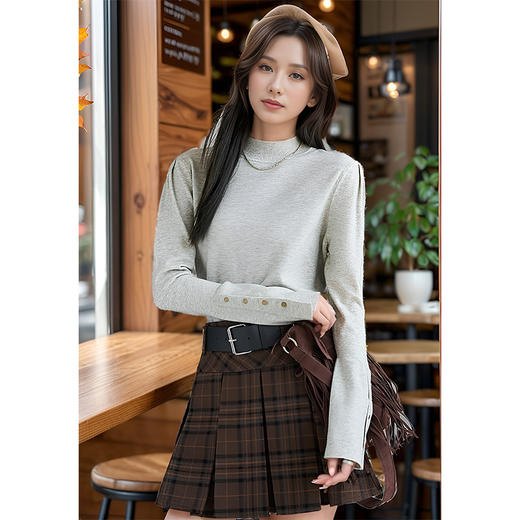 9/10奢姿大码女装2024秋冬气质半高领简约针织衫胖妹妹时尚百搭上衣9844634083 商品图2