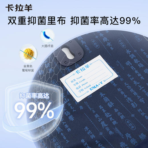 卡拉羊小学1-6年级18L/20L六维防下坠减负立体方包 雅典学院 CX2229+CX2699 商品图5