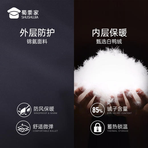 【实付满399送保温杯】【石墨烯长款聚热羽绒服】通勤连帽羽绒服外套 防风保暖休闲棉服YT402 商品图8