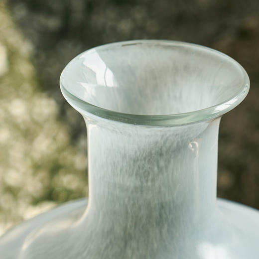 现代简约烟灰落地大件吊钟玻璃花瓶手工艺术大肚子马醉木样板房瓶 商品图8