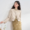 西遇新中式短款外套女新款晕染复古不规则搭片西装开衫13442543 商品缩略图0