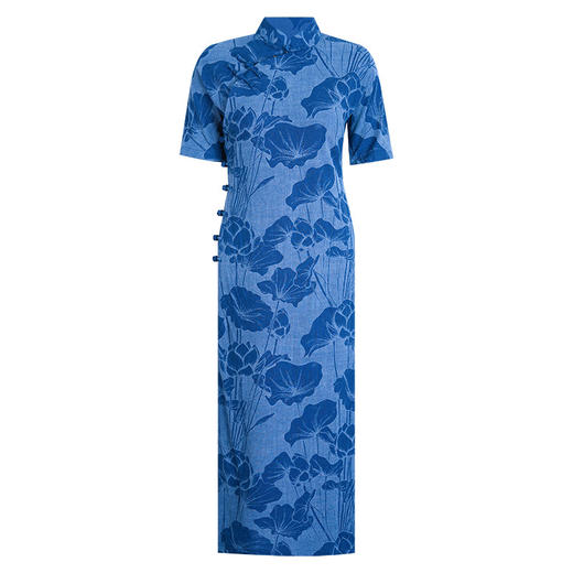 OY-24281中国风女装复古夏季新款棉麻印花旗袍日常改良版连衣裙24281 商品图4