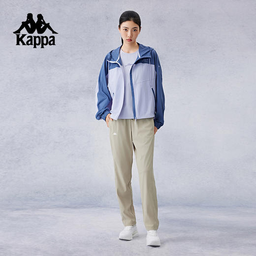 Kappa卡帕背靠背防泼水弹力防风衣梭织外套运动休闲夹克上衣女款K0E62FJ42 商品图4