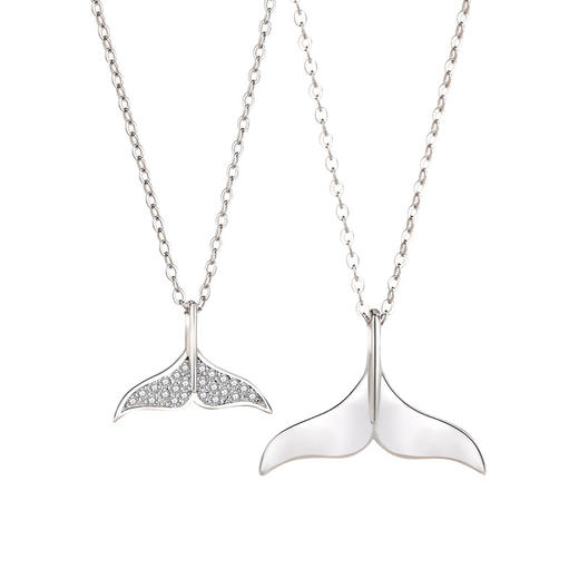 【余生有你】S925银美人鱼鱼尾情侣项链【JHY-N000872B】 商品图4