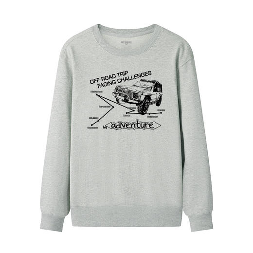 自由基地秋冬新款圆领卫衣途乐怀旧越野车印花设计图案团队队服饰 NMT-2178 商品图4