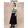 VIMAGE纬漫纪时尚气质纯色A字百搭显瘦长裙半身裙秋季新款V2206807 商品缩略图1