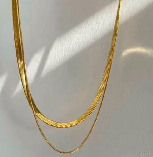 独家定制极简双层蛇骨链 ‫工艺编织 高冷姐姐拉满 商品图12