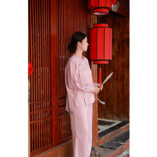 【抖音专属】套装（衬衫24710835-夕岚+阔腿裤24809886C-夕岚） 商品图1