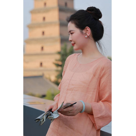 套装（圆领套头衫24708795-朱颜酡+阔腿裤24709796-玉月） 商品图4