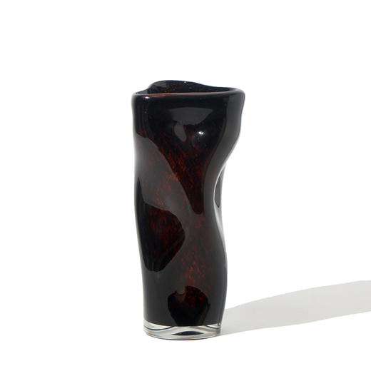 轻奢风创意大口直筒黑金琉璃花瓶高级感台面软装居家装饰玻璃饰品 商品图10