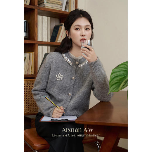 鹿向南「云梦故里」慵懒风复古毛衣 商品图0