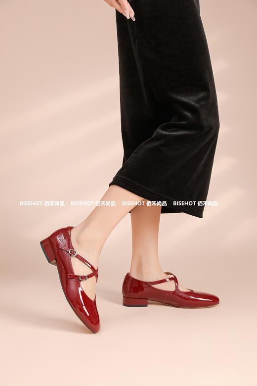 新品漆皮平底交叉带舒适时尚小单鞋825B43504（W） 商品图5