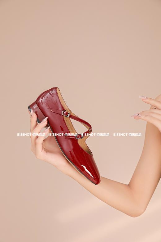 新品漆皮平底交叉带舒适时尚小单鞋825B43504（W） 商品图1