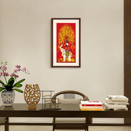 聚财纳福 铜雕艺术画 商品图2