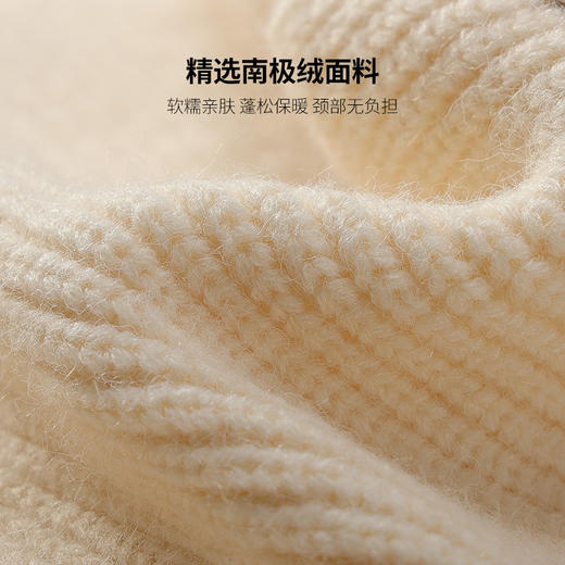 冬季围脖女士百搭韩版简约南极绒开叉围巾披肩纯色半高领保暖脖套 商品图2