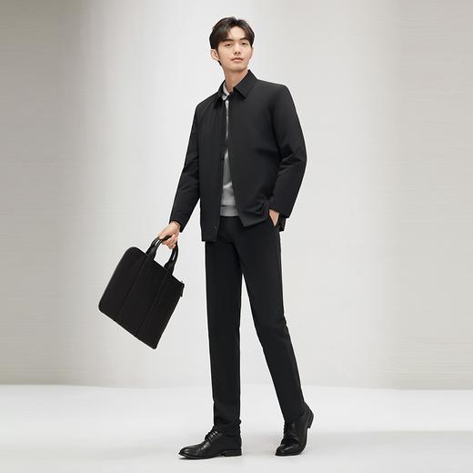 【白鸭绒】柒牌翻领羽绒服男2024冬季新品暗格纹时尚休闲保暖外套	127E70250 商品图3