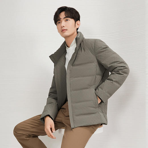 【白鸭绒】柒牌男装加厚立领羽绒服男冬季新款舒适保暖羽绒外套	127E70750 商品图1