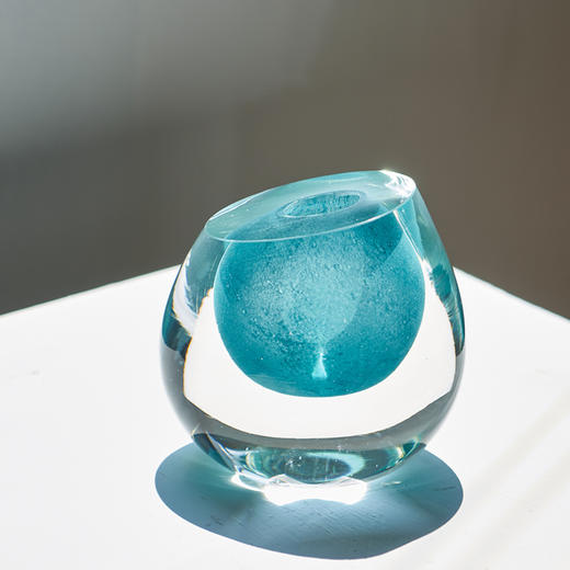 北欧高级感斜口彩色琉璃厚重迷你玻璃花瓶居家桌面水培单支小口瓶 商品图12