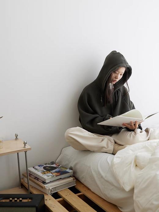 步履不停/3D43081C/休闲裤加厚加绒黑色白色针织裤 商品图2