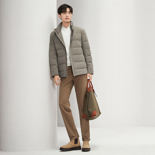 【白鸭绒】柒牌男装加厚立领羽绒服男冬季新款舒适保暖羽绒外套	127E70750 商品图3