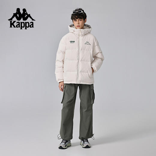 Kappa卡帕背靠背保暖羽绒服男2024新款户外连帽上衣运动外套男款K0E72YY01D 商品图4