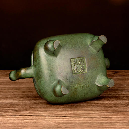 吉祥古法香炉 带座朝冠耳马蹄熏炉 商品图4