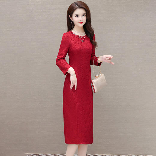 时尚气质，纯色连衣裙QYM-LRX-JDN9902-Y 商品图1