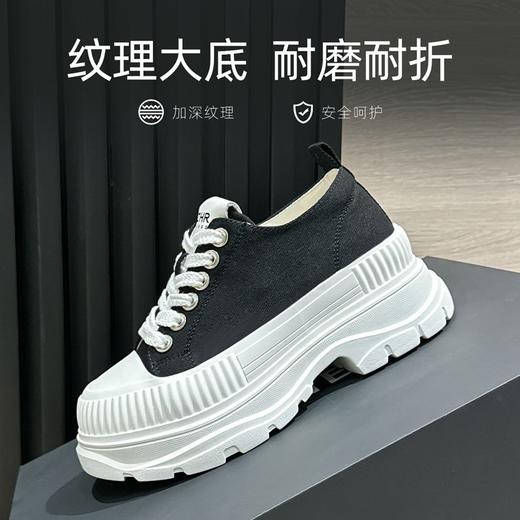 ZHR则则英伦大头小白鞋厚底休闲鞋2024夏季新款时尚运动百搭女鞋 商品图6