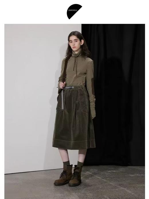 半圆/D24402532/A字裙水洗半身裙 商品图1