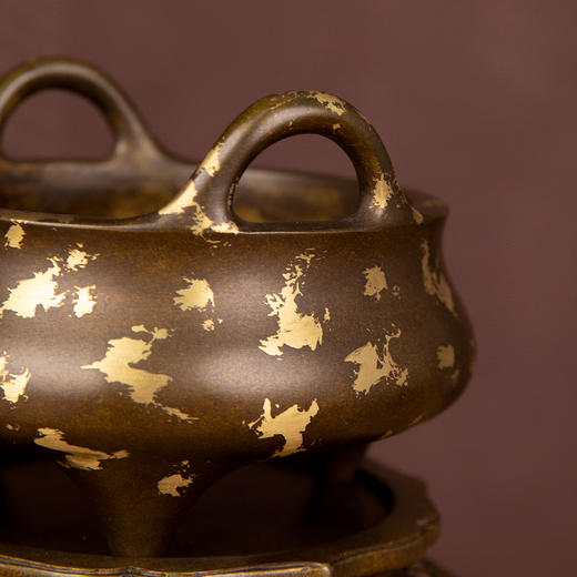 吉祥古法香炉 点金带座冲天耳三足乳炉 商品图2