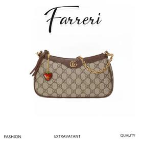 G家Gucc* 系列小号手袋  草莓配饰(BB)