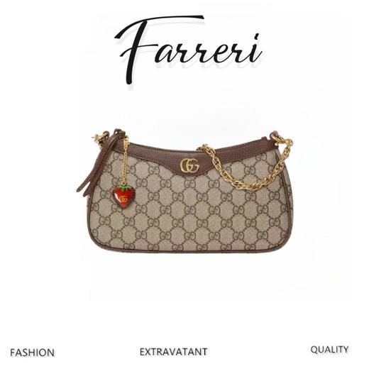 G家Gucc* 系列小号手袋  草莓配饰(BB) 商品图0