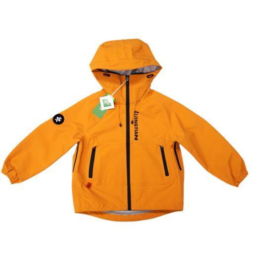 力丼田亲子款户外全压胶暴雨级别防水33000+透湿7400+单层冲锋衣 漠长河 橙色 L2221S096CAOE 商品图10