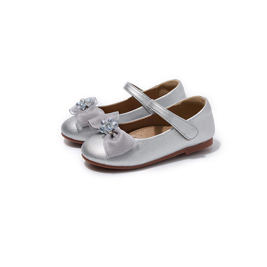 MR&LT女童水晶公主鞋蝴蝶节春秋新款小女孩软底演出闪亮皮鞋 商品图0