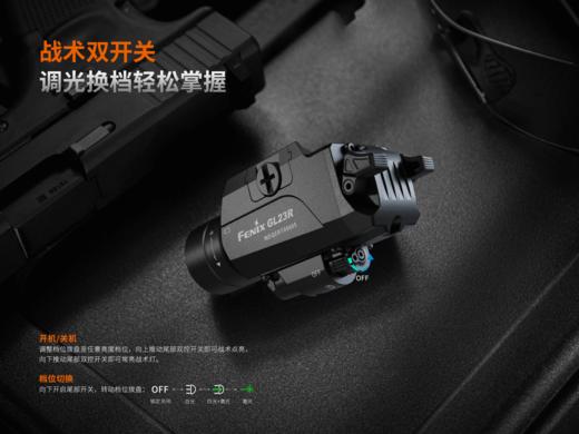 菲尼克斯GL23R精准绿激光战术灯1200流明强光下挂手电筒轻便高亮可充电快拆战术灯 商品图5