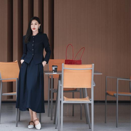 安可拉红秋季新款复古外套伞裙高级女神范时尚气质显瘦收腰 商品图4