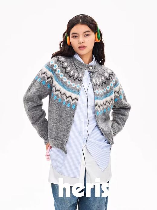 heris/H43101/费尔岛提花开衫 商品图1