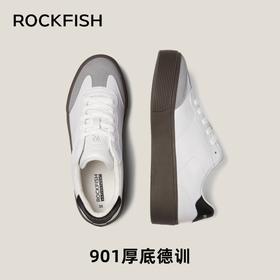 Rockfish 901厚底皮面复古德训鞋小众增高休闲板鞋