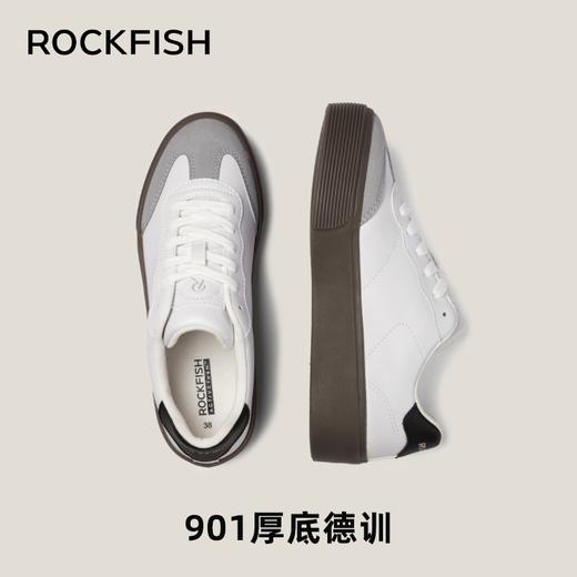 Rockfish 901厚底皮面复古德训鞋小众增高休闲板鞋 商品图0