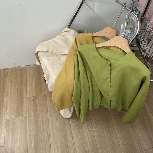 老米优品🎈5天。春的笔触。篙品质  韩国1：1 定制 ❤ 《100%苎麻 短外套》  刻在基因里的松弛！内里来去缝工艺。WT240905A 商品图4