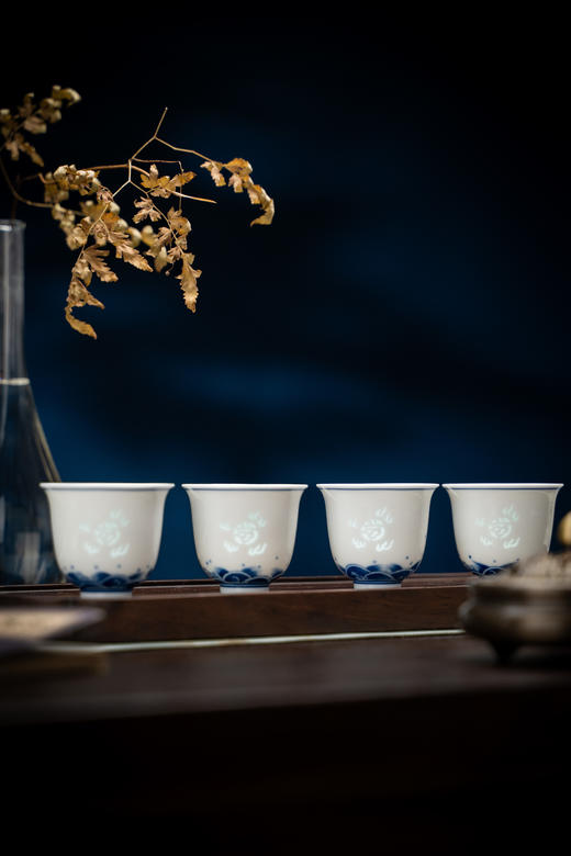 富玉 景德镇玲珑瓷组合功夫茶具手绘双龙戏珠5头茶具 商品图4