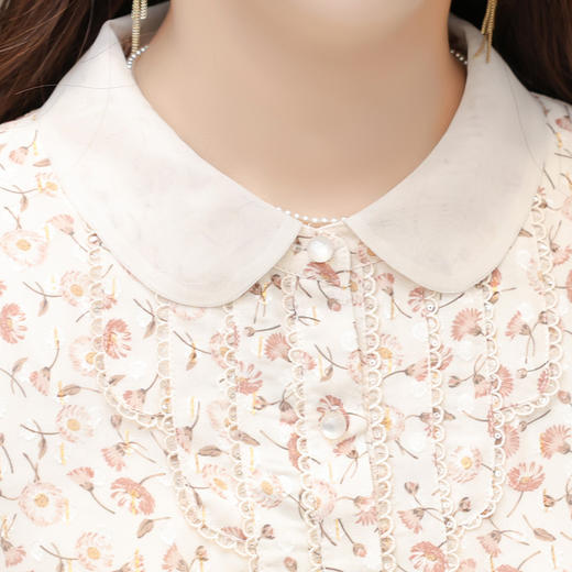 时尚气质，印花娃娃领连衣裙QYM-HL-24A6606-Y 商品图3